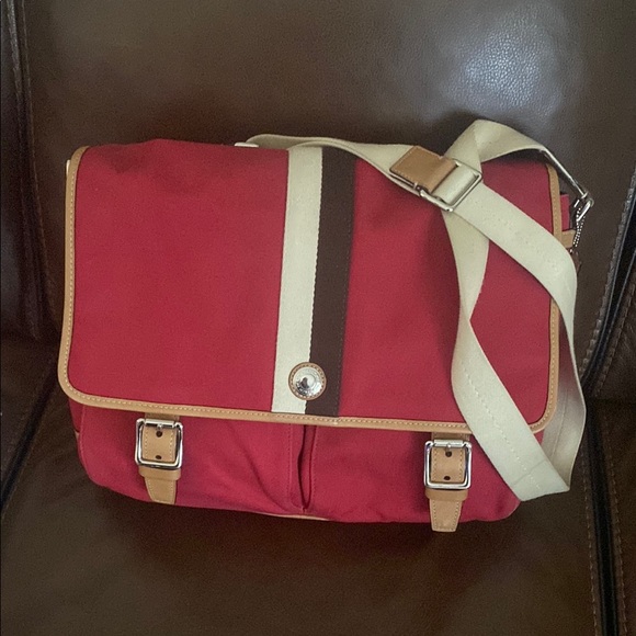 Coach canvas & leather soft briefcase,Messenger Bag - Picture 1 of 15